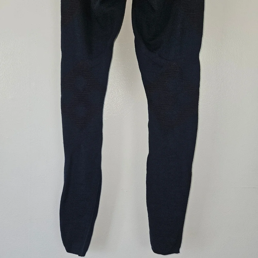 Smartwool Intraknit Merino 200 Bottoms Leggings Sz M Navy Blue Base Layer Pants